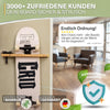 CRID Skateboard Wandhalterung vertikal im Wohnraum montiert – Kundenbewertung hebt die platzsparende und moderne Aufbewahrungslösung hervor.